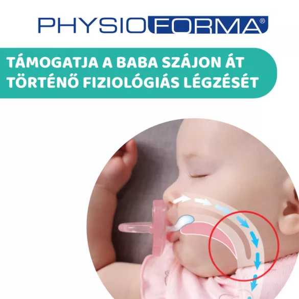 Physio Forma® Comfort szilikon cumi 1 db, 6-16 hó sterilizálható tok