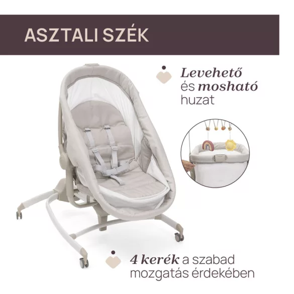 Baby Hug Armonia 4in1 bölcső-asztali szék 0 - 15 kg, 0- 36 hó