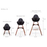 CHILDHOME Evolu 2 Etetőszék - Dió/Fekete