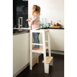 CHILDHOME Konyhai Fellépő - Fehér/Fa