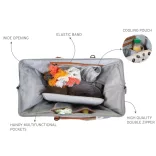 Mommy Bag Táska - Törtfehér/Szürke