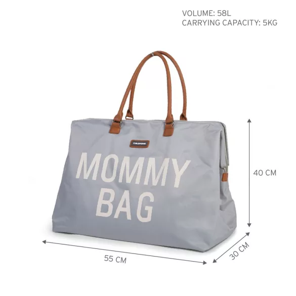 Mommy Bag Táska - Törtfehér/Szürke