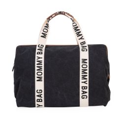 MOMMY BAG ® NURSERY BAG - SIGNATURE - VÁSZON - FEKETE