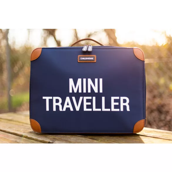 Mini Traveller" Utazótáska - Sötétkék/Fehér