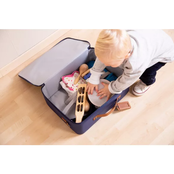Mini Traveller" Utazótáska - Sötétkék/Fehér