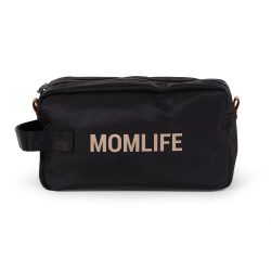 Momlife" Piperetáska - Fekete/Arany