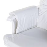 Hintaszék Lábtartóval - Fa/PU Bőr - Fehér