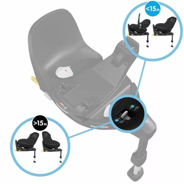 Familyfix 360 Pro - SlideTech i-Size talp 40 - 105 cm, 0-4 év, 0 - 17 kg