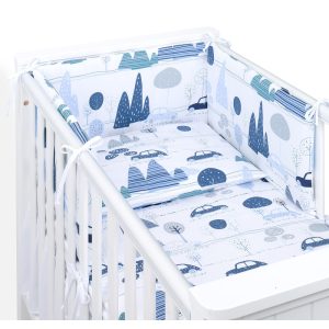 MTT 3 részes ágyneműhuzat szett (100x135cm) - Kék autók