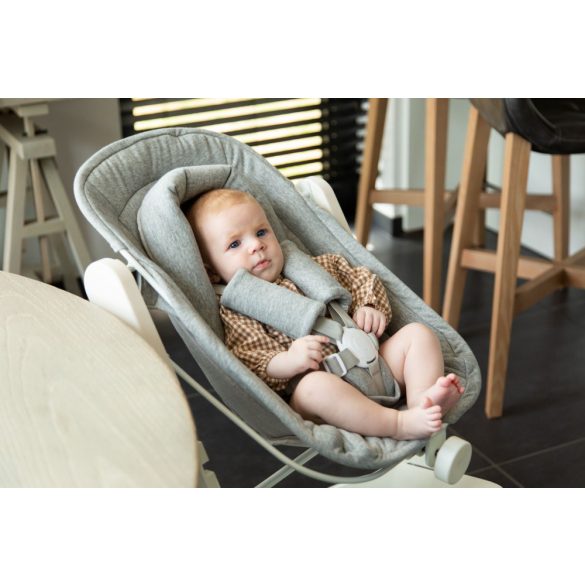 CHILDHOME Evosit újszülött szék fehér váz - szürke huzat
