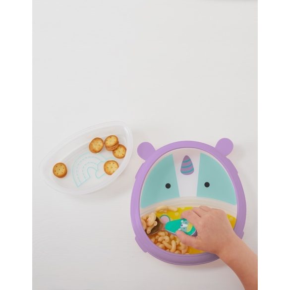 Skip Hop Zoo csúszásgátlós tányér szett Unikornis