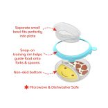 Skip Hop Zoo csúszásgátlós tányér szett Zsiráf