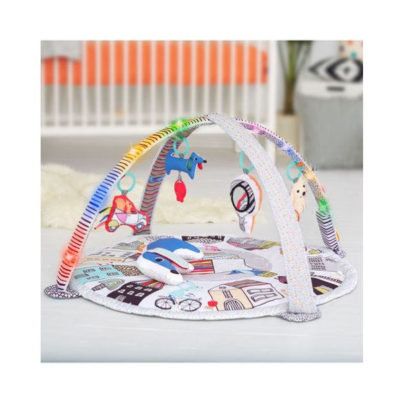 Skip Hop játszószőnyeg játékhíddal Vibrante Village