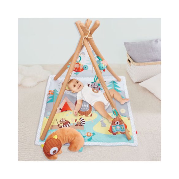 Skip Hop játszószőnyeg játékhíddal Camping Cub