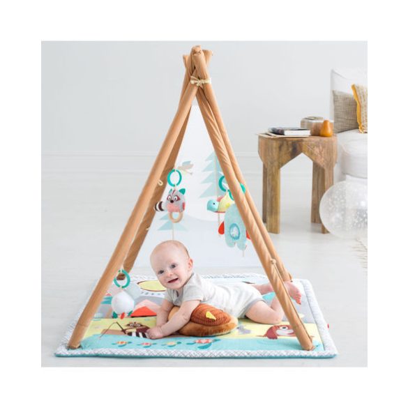 Skip Hop játszószőnyeg játékhíddal Camping Cub