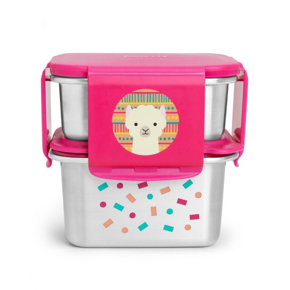 Skip Hop Zoo rozsdamentes acél ebédkészlet Láma
