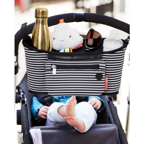 Skip Hop Grab & Go babakocsi táska fehér csíkos
