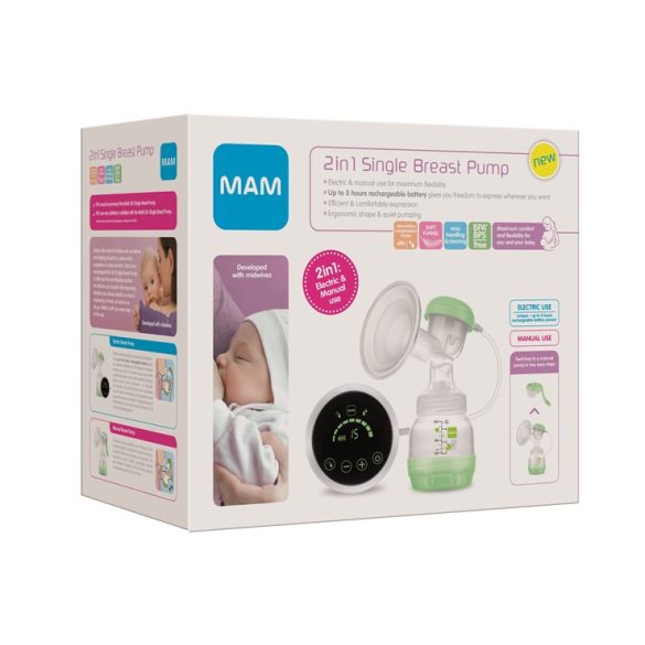 MAM 2in1 Elektromos és kézi mellszívó készülék manó palota